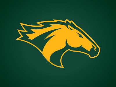 Cal Poly Pomona athletic bronco custom design horse illustration torch type university