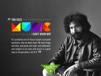 JerryGarcia.com – Jerry's Story custom grateful dead jerry garcia music parallax type