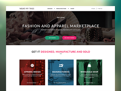 WMT Landing / WIP design e commerce fashion landing page ui web