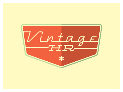 Vintage HR again... logo retro type vintage