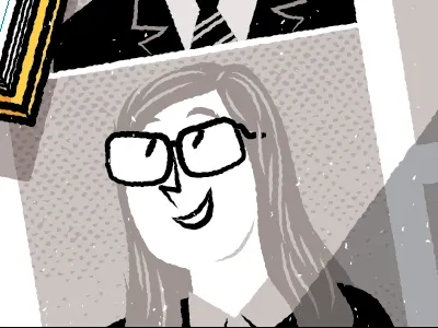 Vintage Yearbook 1 girl glasses vintage yearbook