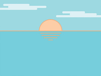 Sunset of Summer 2d design flat design graphic design graphics illustration illustrator print design vector