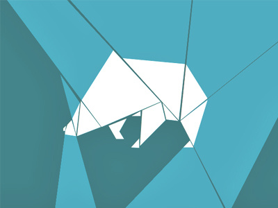 Mirrored animal art lines shapes