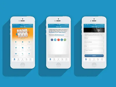 Radio Mobile App app app design clean flat iphone iphone app mobile mobile app mobile design radio ui