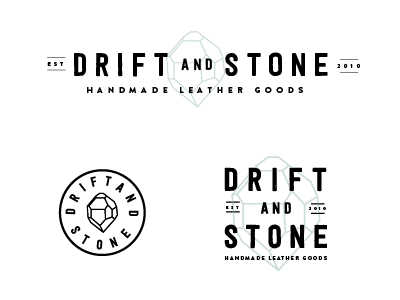 Drift + Stone gem handmade leather stone