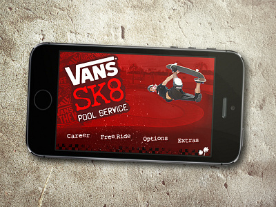 Vans SK8 Pool Service iPhone game art direction bucky lasek game art game design vans vans shoes