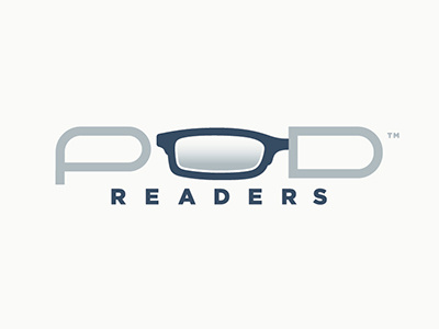 POD Readers Identity Rebrand glasses icons logo readers vector vision