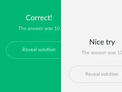 Win States button game green lose math problem reveal solution solving win