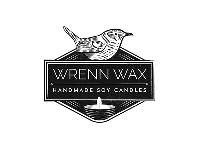 Bird candles! bird brand candle logo mark wax wren