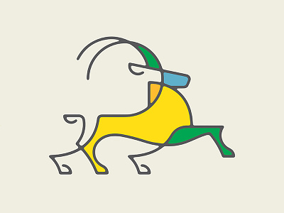 Ibex 3 animal illustration logo mark