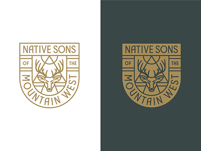 NSMW Badge badge branding crest deer emblem idaho illustration logo mountain rinker seal west