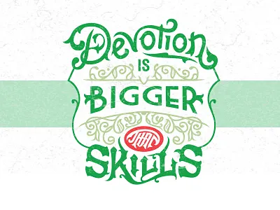 Devotion classic lettering motivational ornament retro signwriting type typography vintage