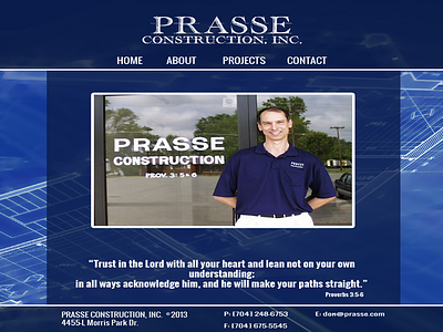 Prasse Construction - Website css3 html5 jquery website