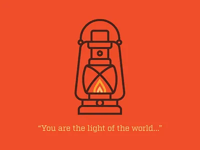 You are the light of the world... bible camping christian church faith icon illustration lamp light religion salt vector
