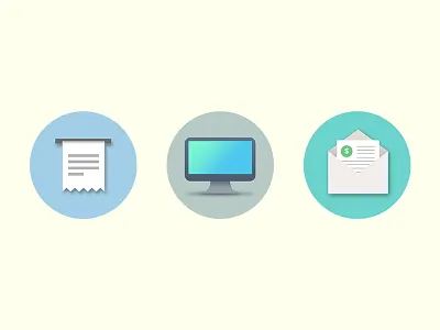 Icon computer icon mail receipt