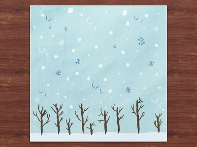 Tenugui - Winter - graphic illustration pattern towel vector