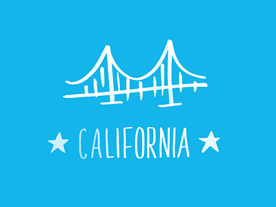California brush california handdrawn illustration lettering type