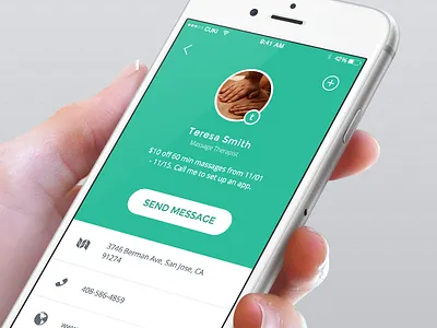Profile Page app application chat ios ios7 ios8 iphone iphone6 mobile ui ux