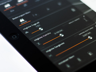 Shiny Sliders / STILL EASY iPad App app dark experience interface ipad skeuomorph slider still touch ui user interface ux