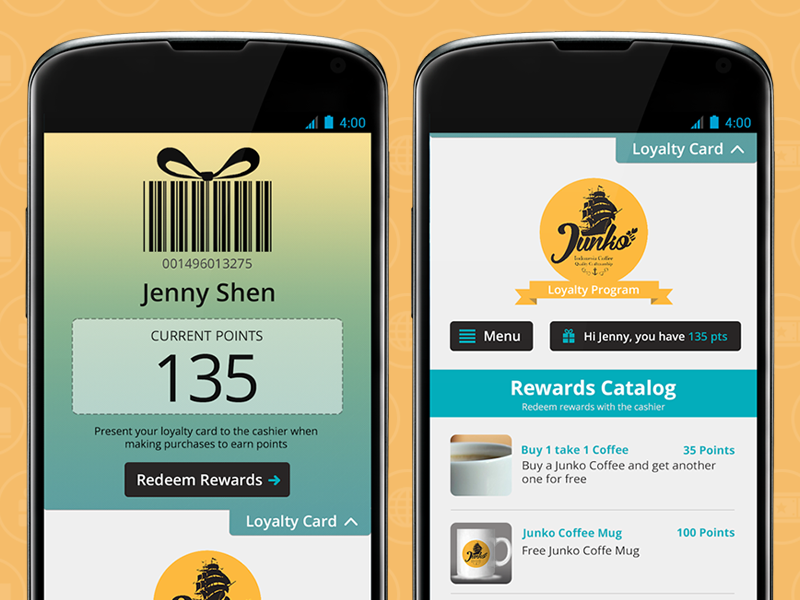 Example of Wallabie - Loyalty Card for Merchants