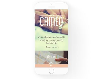 Cameo - Mobile Website landingpage mobile ui webdesign