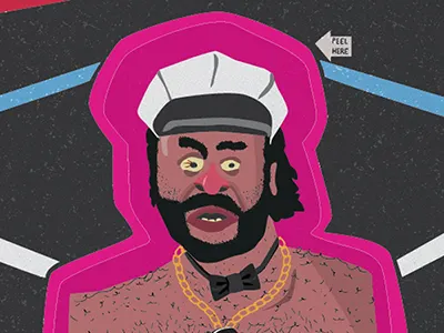 Harry the Hairy Dairy Dude illustration trading card wrestler
