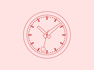 Zurich Trainstation Clock illustration line