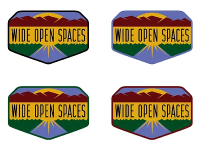 Wide Open Spaces Badge badge fishing hunting outdoor outfitter