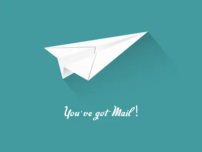 You've got mail illustrator mail plane vector