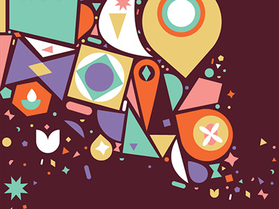 Perfectly Digital confetti cover illustration pattern shapes