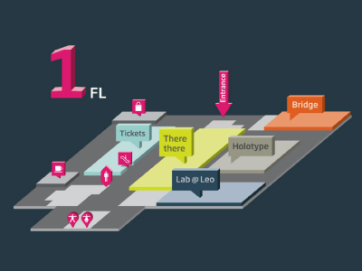 Leonardo Museum Floor Plan data visualization iconography illustration infographic symbols