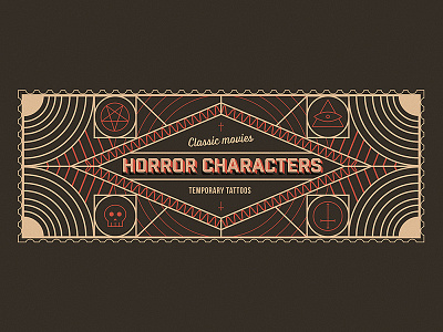 Horror Characters - logo branding classic movies design graphic designs graphics horror characters illustration lines logo skull vetor