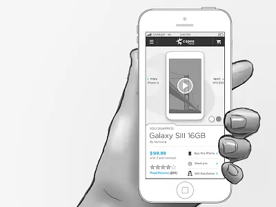 Mobile Web / App Product Page Wireframe app mobile mobile web sketch ui ux wireframe
