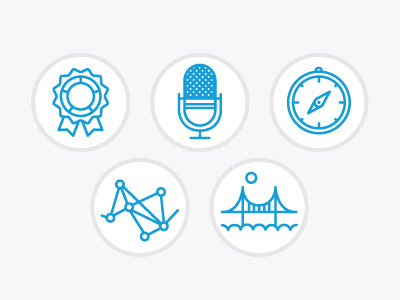 Event Icons for web brightedge compass icons line microphone network san francisco