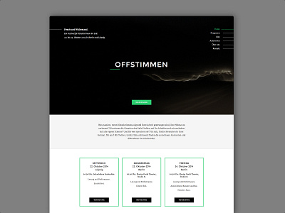 Web design festival page clean design flat typography webdesign