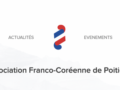 Association Logo blue combined flag france korea logo red