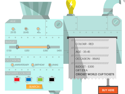 Gift Generator design flat illustration