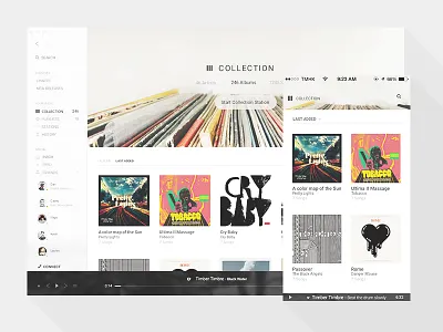 Tomahawk Collection view app desktop mobile music