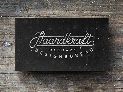 Haandkraft business cards business card design graphic design lettering logo logomark minimalistic typography