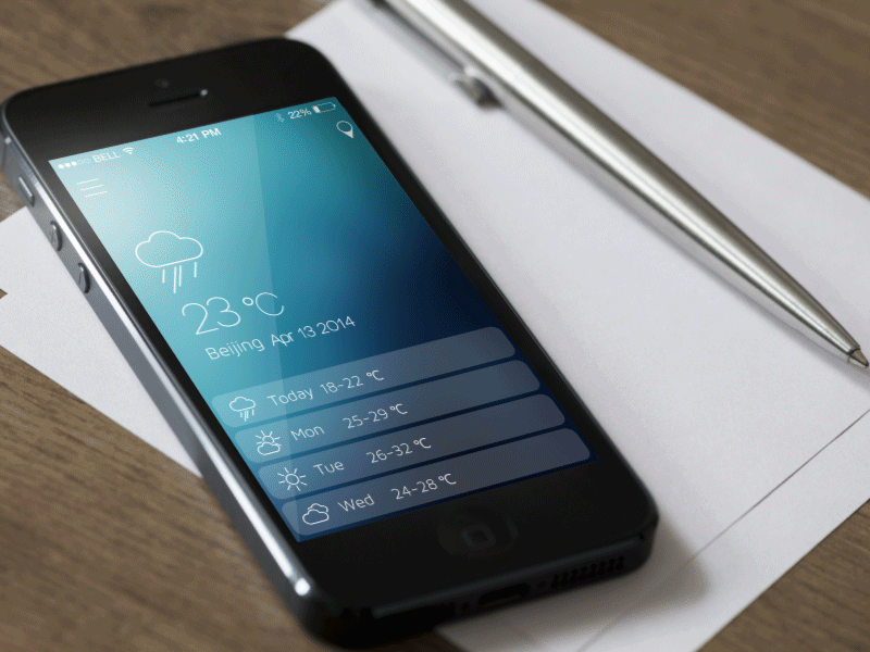 Rain app；weather；gif