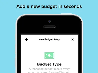 Pennies for iPhone – Budget Setup Screen app budget dollar green ios8 iphone iphone6 money timer