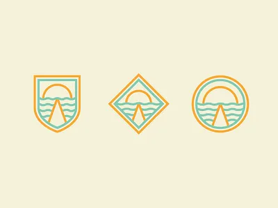 Monoweight Logo Concepts badge connect connection icon lines logo mark monoweight sun transportation water