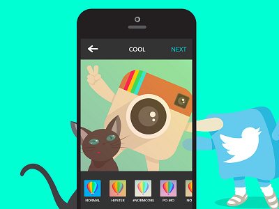 Coolbrands 2014 cat color colour cool coolbrands cute editorial fun illustration marketing social media