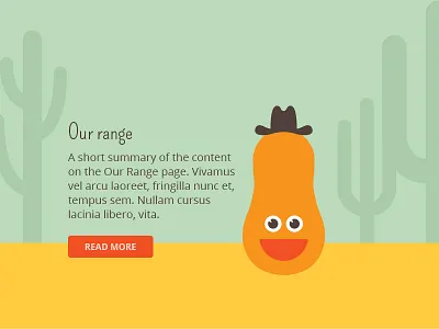 Page summary butternut childrens food illustration pumpkin squash web design