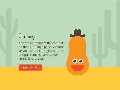 Page summary butternut childrens food illustration pumpkin squash web design