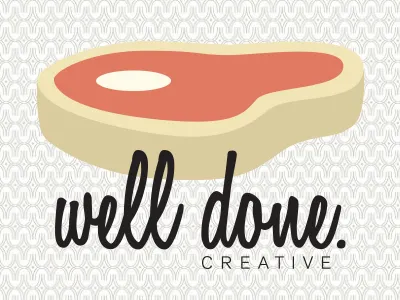 Logo: Well Done Creative brand branding design identity logo meat richmond rva steak va virginia well done