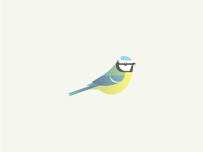 Blue Tit abstract bird blue tit gradients illustration