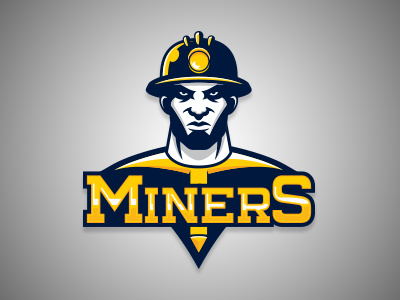 Miners miner people sports branding vector