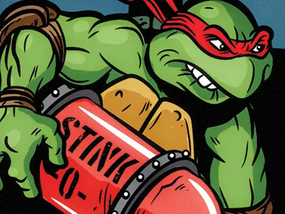 Raph bomb raphael stink tmnt turtles vector