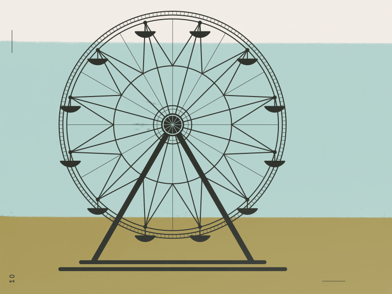 Classified jawn ferris wheel poster screen print stuff texture
